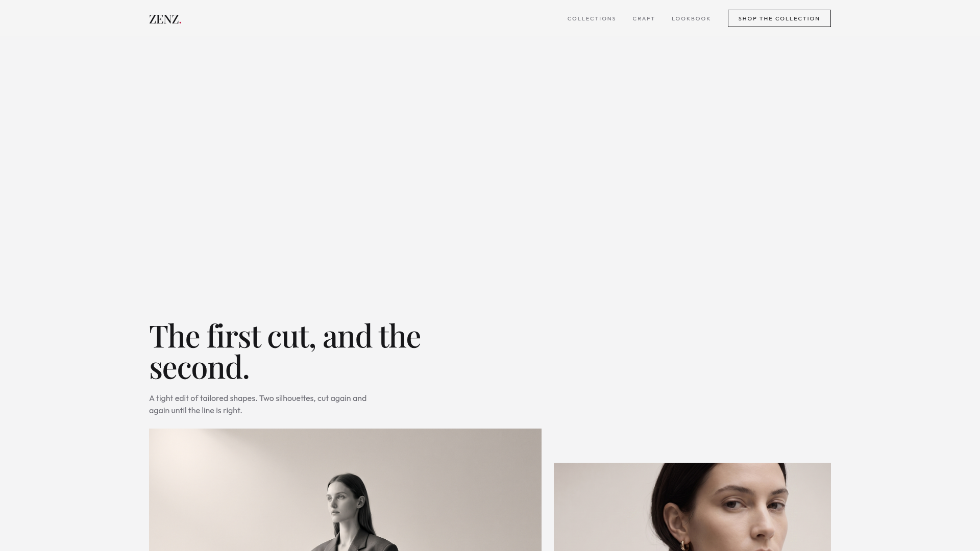 ZENZ fashion website thumbnail