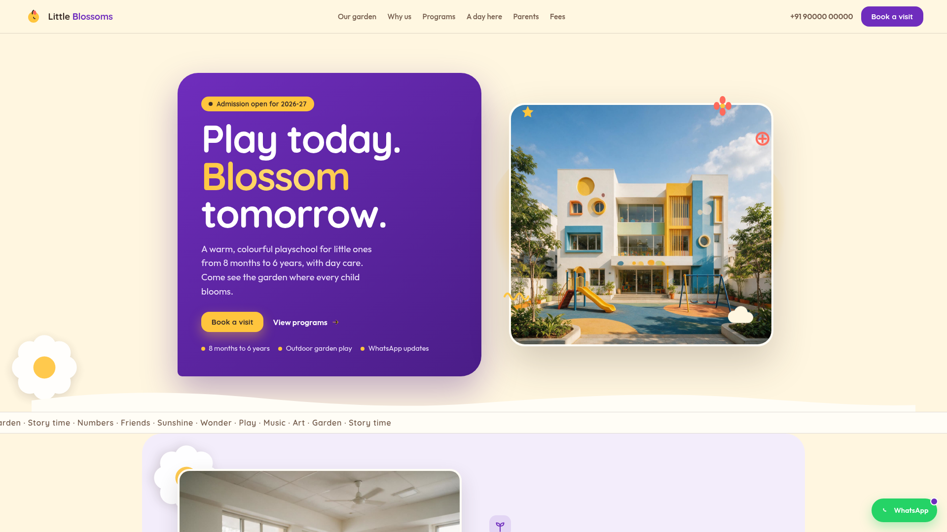 Little Blossoms Play School website thumbnail